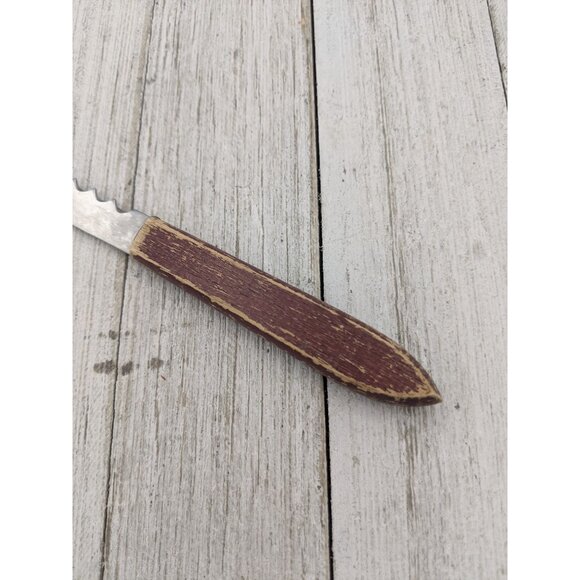 Utility All Purpose Cheese Meat Slicing Knife Serrated 2 Prongs 6 1/2" - Picture 5 of 6